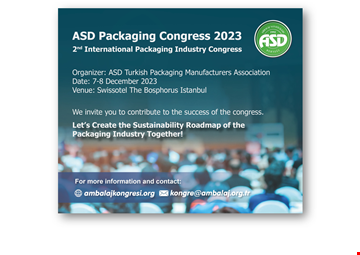ASD Packaging Congress 2023 - 2nd International Packaging Industry Congress