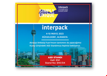 interpack 2023 Fuarı'nda Görüşmek Dileğiyle!
