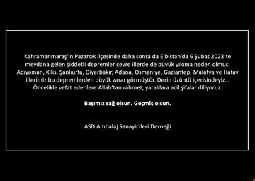 Başımız sağ olsun. Geçmiş olsun.
